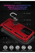 CEPCASE    Samsung Galaxy S20 Ultra Kılıf Standlı Magnet Mıknatıslı Yüzük Armored Zırhlı Kapak thumbnail 6