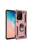 CEPCASE    Samsung Galaxy S20 Ultra Kılıf Standlı Magnet Mıknatıslı Yüzük Armored Zırhlı Kapak thumbnail 2