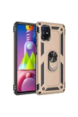CEPCASE    Samsung Galaxy M51 Kılıf Standlı Magnet Mıknatıslı Yüzük Armored Zırhlı Kapak thumbnail 1