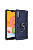 CEPCASE    Samsung Galaxy A01 Kılıf Standlı Magnet Mıknatıslı Yüzük Armored Zırhlı Kapak thumbnail 2