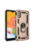 CEPCASE    Samsung Galaxy A01 Kılıf Standlı Magnet Mıknatıslı Yüzük Armored Zırhlı Kapak thumbnail 1