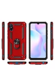 CEPCASE    Xiaomi Redmi 9a Kılıf Standlı Magnet Mıknatıslı Yüzük Armored Zırhlı Kapak - 3