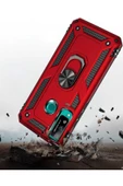 CEPCASE    Huawei P40 Lite E Kılıf Standlı Magnet Mıknatıslı Yüzük Armored Zırhlı Kapak thumbnail 5