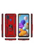 CEPCASE    Samsung Galaxy A21s Kılıf Standlı Magnet Mıknatıslı Yüzük Armored Zırhlı Kapak thumbnail 6
