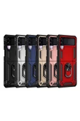 CEPCASE    Samsung Galaxy Z Flip 3 Kılıf Standlı Magnet Mıknatıslı Yüzük Armored Zırhlı Kapak thumbnail 3