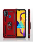 CEPCASE    Samsung Galaxy M21 Kılıf Standlı Magnet Mıknatıslı Yüzük Armored Zırhlı Kapak thumbnail 5