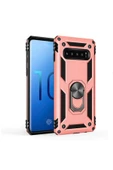 CEPCASE    Samsung Galaxy S10 Kılıf Standlı Magnet Mıknatıslı Yüzük Armored Zırhlı Kapak thumbnail 1