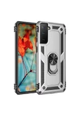 CEPCASE    Samsung Galaxy S21 Kılıf Standlı Magnet Mıknatıslı Yüzük Armored Zırhlı Kapak thumbnail 1