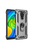 CEPCASE    Xiaomi Redmi Note 9 Kılıf Standlı Magnet Mıknatıslı Yüzük Armored Zırhlı Kapak thumbnail 1