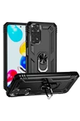 CEPCASE    Xiaomi Redmi Note 11 Global Kılıf Standlı Magnet Mıknatıslı Yüzük Armored Zırhlı Kapak thumbnail 1