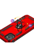 CEPCASE    Samsung Galaxy A03 Kılıf Standlı Magnet Mıknatıslı Yüzük Armored Zırhlı Kapak thumbnail 5