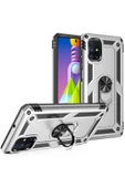 CEPCASE    Samsung Galaxy M51 Kılıf Standlı Magnet Mıknatıslı Yüzük Armored Zırhlı Kapak thumbnail 2