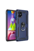 CEPCASE    Samsung Galaxy M51 Kılıf Standlı Magnet Mıknatıslı Yüzük Armored Zırhlı Kapak thumbnail 1