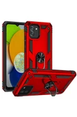 CEPCASE    Samsung Galaxy A03 Kılıf Standlı Magnet Mıknatıslı Yüzük Armored Zırhlı Kapak thumbnail 1