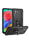 CEPCASE    Samsung Galaxy M33 Kılıf Standlı Magnet Mıknatıslı Yüzük Armored Zırhlı Kapak thumbnail 1
