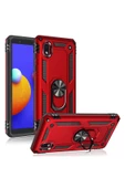 CEPCASE    Samsung Galaxy A01 Core Kılıf Standlı Magnet Mıknatıslı Yüzük Armored Zırhlı Kapak thumbnail 5