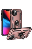 CEPCASE    Iphone 13 Mini Kılıf Standlı Magnet Mıknatıslı Yüzük Armored Zırhlı Kapak thumbnail 1