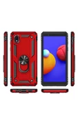 CEPCASE    Samsung Galaxy A01 Core Kılıf Standlı Magnet Mıknatıslı Yüzük Armored Zırhlı Kapak thumbnail 3