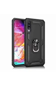 CEPCASE    Samsung Galaxy A50 Kılıf Standlı Magnet Mıknatıslı Yüzük Armored Zırhlı Kapak thumbnail 1