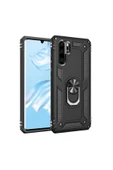 CEPCASE    Huawei P30 Pro Kılıf Standlı Magnet Mıknatıslı Yüzük Armored Zırhlı Kapak - 1