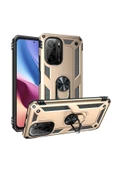 CEPCASE    Xiaomi Poco F3 Kılıf Standlı Magnet Mıknatıslı Yüzük Armored Zırhlı Kapak thumbnail 1
