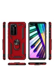 CEPCASE    Huawei P40 Pro Kılıf Standlı Magnet Mıknatıslı Yüzük Armored Zırhlı Kapak thumbnail 3