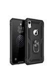 CEPCASE    Iphone Xr 6.1 Kılıf Standlı Magnet Mıknatıslı Yüzük Armored Zırhlı Kapak thumbnail 1