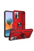 CEPCASE    Xiaomi Redmi Note 10 Pro Kılıf Standlı Magnet Mıknatıslı Yüzük Armored Zırhlı Kapak thumbnail 1