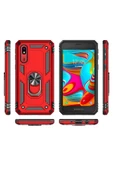 CEPCASE    Samsung Galaxy A2 Core Kılıf Standlı Magnet Mıknatıslı Yüzük Armored Zırhlı Kapak - 4