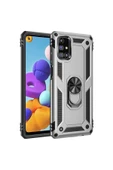 CEPCASE    Samsung Galaxy M31s Kılıf Standlı Magnet Mıknatıslı Yüzük Armored Zırhlı Kapak thumbnail 1