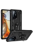 CEPCASE    Xiaomi Mi 11t 5g Kılıf Standlı Magnet Mıknatıslı Yüzük Armored Zırhlı Kapak thumbnail 2