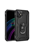 CEPCASE    Iphone 12 Kılıf Standlı Magnet Mıknatıslı Yüzük Armored Zırhlı Kapak thumbnail 1