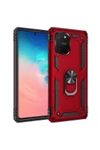 CEPCASE    Samsung Galaxy A91 (s10 Lite) Kılıf Standlı Magnet Mıknatıslı Yüzük Armored Zırhlı Kapak thumbnail 1