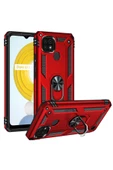 CEPCASE    Realme C21 Kılıf Standlı Magnet Mıknatıslı Yüzük Armored Zırhlı Kapak thumbnail 2