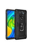 CEPCASE    Xiaomi Redmi Note 9 Kılıf Standlı Magnet Mıknatıslı Yüzük Armored Zırhlı Kapak thumbnail 1