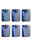 CEPCASE    Iphone 13 Pro Max Kılıf Şeffaf Arka Yüzey Kontrast Renk Kamera Çerçeve Tuş Takımı thumbnail 3