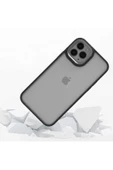 CEPCASE    Iphone 11 Pro Kılıf Şeffaf Arka Yüzey Kontrast Renk Kamera Çerçeve Tuş Takımı Kalıp thumbnail 3