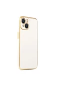CEPCASE    Iphone 14 Kılıf Kenarları Parlak Gold Tasarım Pastel Renk Tasarımlı Kapak thumbnail 1
