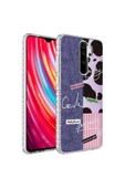 CEPCASE    Xiaomi Redmi Note 8 Pro Kılıf Kenar Korumalı Desenli Colorful Graphic Design Silikon Kapak - 1