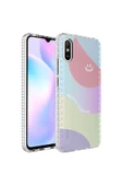 CEPCASE    Xiaomi Redmi 9a Kılıf Kenar Korumalı Desenli Colorful Graphic Design Silikon Kapak - 1