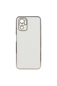 CEPCASE    Xiaomi Poco M5s Kılıf Kenarları Parlak Gold Tasarım Pastel Renk Tasarımlı Kapak thumbnail 2