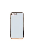 CEPCASE    Iphone 7 Plus Kılıf Kenarları Parlak Gold Tasarım Pastel Renk Tasarımlı Kapak thumbnail 1