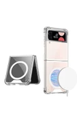 CEPCASE    Galaxy Z Flip 3 Kılıf Magsafe Wireless Şarj Destekli Airbag Shockproof Yeni Nesil Kapak - 2