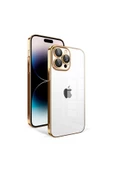 CEPCASE    Iphone 14 Pro Kılıf Kamera Korumalı Şeffaf Arka Yüzey Renkli Çerçeveli Kapak - 2