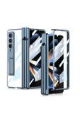 CEPCASE    Galaxy Z Uyumlu Fold 4 Kılıf Standlı Kalem Bölmeli Transparan Renkli 360 Sağlam Koruma Kapak - 2