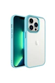 CEPCASE    Iphone 14 Pro Max Kılıf Arkası Sert Yanlar Renkli Silikon Metal Tuş Metal Kamera Koruma - 1