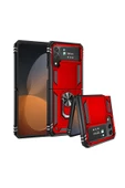 CEPCASE    Galaxy Z Flip 4 Kılıf Zırhlı Standlı Yüzüklü Magnet Kapak Tam Koruma thumbnail 2
