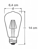 Şahnet 4W Dim Rustik Led Ampul Sarı Işık Armut Edison Ampul - 2