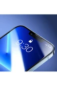 CEPCASE    Apple iPhone 13 Pro Max Ekran Koruyucu Kenar Korumalı Tam Kapatan 5D Temperli Cam Siyah - 6