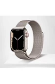 CEPCASE    Apple Watch 7 45mm Kordon Metal Hasır Örgü Tasarım Paslanmaz Mıknatıslı Ayarlanabilir - 1